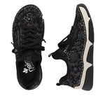 Rieker Chunky Lace Trainer with Zip Black