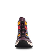 Rieker Button Casual Ankle Boot Purple Multi