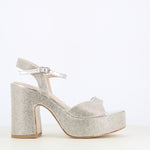 Cinders Edit Platform Occasion Sandal Silver