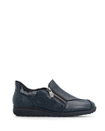 Rieker Classic Zip Shoe Navy