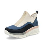 Rieker Ankle Zip Trainer Navy Marble