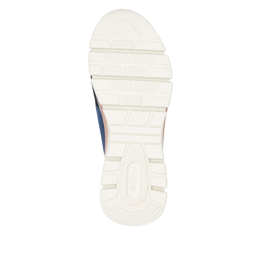 Rieker Ankle Zip Trainer Navy Marble