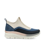 Rieker Ankle Zip Trainer Navy Marble