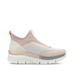 Rieker Ankle Zip Trainer Rose Multi