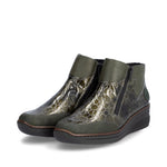 Rieker Wedge Ankle Boot Forest Green