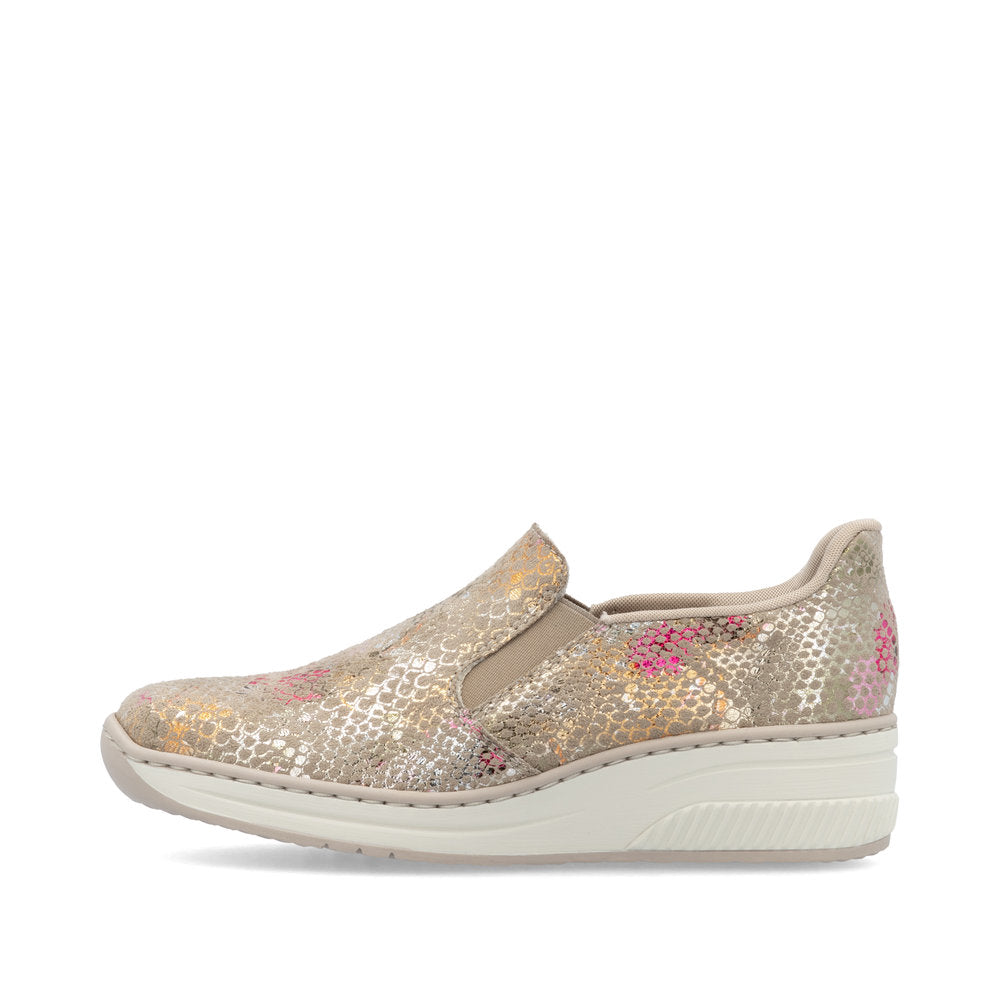 Rieker Classic Summer Wedge Loafer Multi