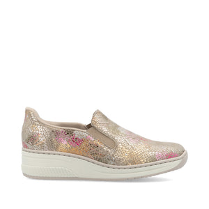 Rieker Classic Summer Wedge Loafer Multi