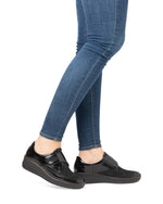Rieker Velcro Wedge Shoe Black Patent
