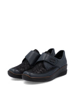 Rieker Velcro Wedge Shoe Navy Comb