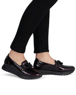 Rieker Classic Patent Loafer Bordeaux/Black