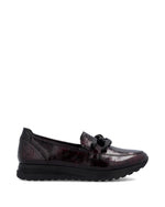 Rieker Classic Patent Loafer Bordeaux/Black