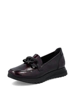 Rieker Classic Patent Loafer Bordeaux/Black