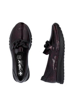 Rieker Classic Patent Loafer Bordeaux/Black