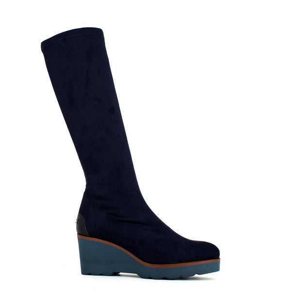 Pedro Miralles Stretch Knee High Boot Navy