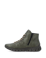 Rieker Laced Ankle Boot Olive Green