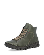 Rieker Laced Ankle Boot Olive Green
