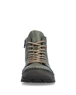 Rieker Laced Ankle Boot Olive Green