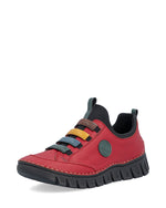 Rieker Casual Slip On Shoe Red Multi