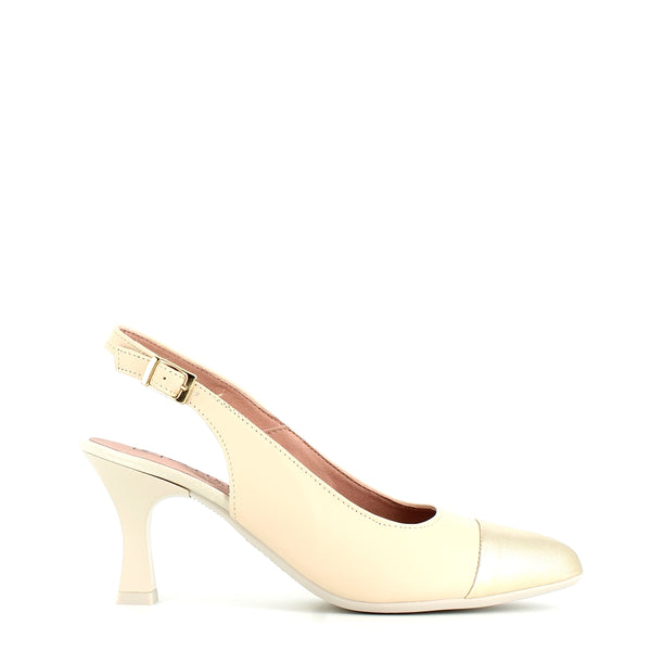 Pitillos High Heel Sling Back Cream