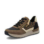 Rieker Laced Trainer Light Gold Leo