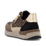 Rieker Laced Trainer Light Gold Leo