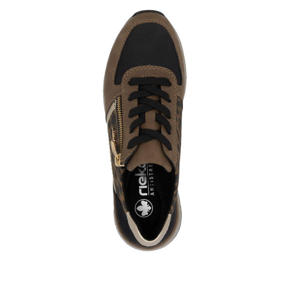 Rieker Laced Trainer Light Gold Leo