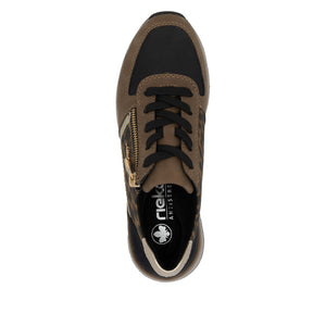 Rieker Laced Trainer Light Gold Leo
