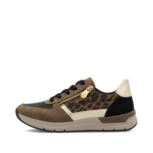 Rieker Laced Trainer Light Gold Leo