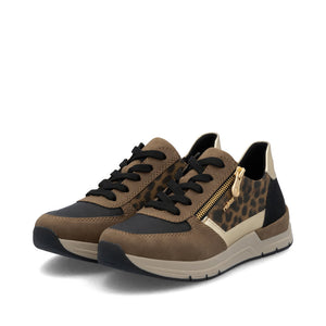 Rieker Laced Trainer Light Gold Leo