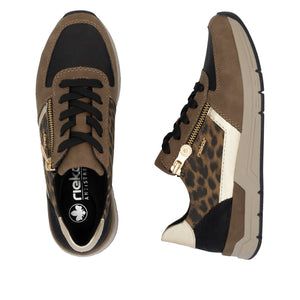 Rieker Laced Trainer Light Gold Leo