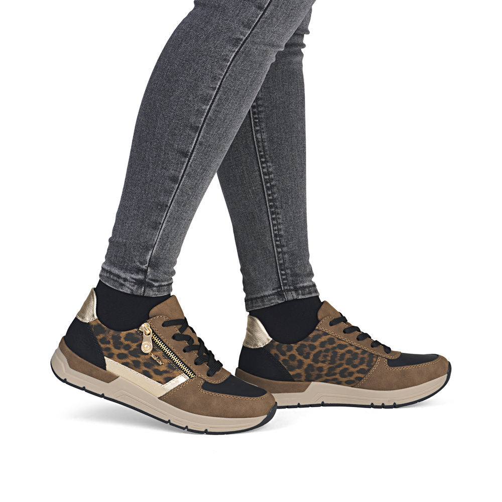 Rieker Laced Trainer Light Gold Leo