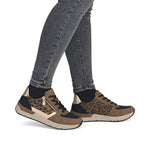 Rieker Laced Trainer Light Gold Leo