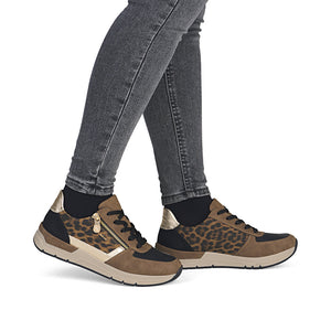 Rieker Laced Trainer Light Gold Leo