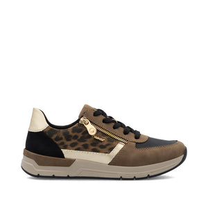 Rieker Laced Trainer Light Gold Leo
