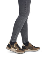Rieker Laced Trainer Gold Beige Leo