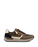 Rieker Laced Trainer Gold Beige Leo