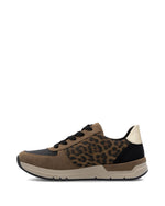 Rieker Laced Trainer Gold Beige Leo
