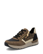 Rieker Laced Trainer Gold Beige Leo