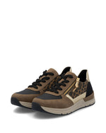 Rieker Laced Trainer Gold Beige Leo
