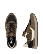 Rieker Laced Trainer Gold Beige Leo