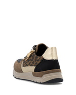 Rieker Laced Trainer Gold Beige Leo