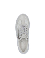 Rieker Wedge Zip Trainer White Silver