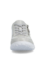Rieker Wedge Zip Trainer White Silver