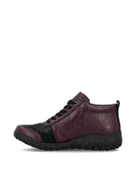 Rieker Laced Zip Jet Ankle Boot Berry
