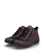 Rieker Laced Zip Jet Ankle Boot Berry