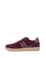 Gabor Laced Suede Classic Trainer Mulberry