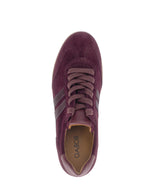 Gabor Laced Suede Classic Trainer Mulberry