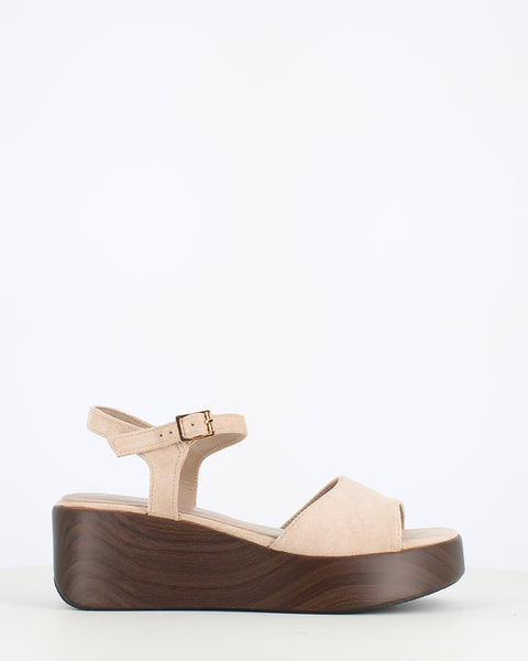 Cinders Edit Platform Sandal Beige