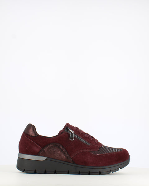 Waldlaufer Ramona Velcro Shoe Burgundy Mix