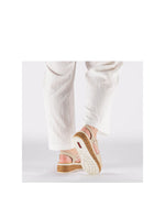Rieker Natural Weave Sandal Beige/Silver